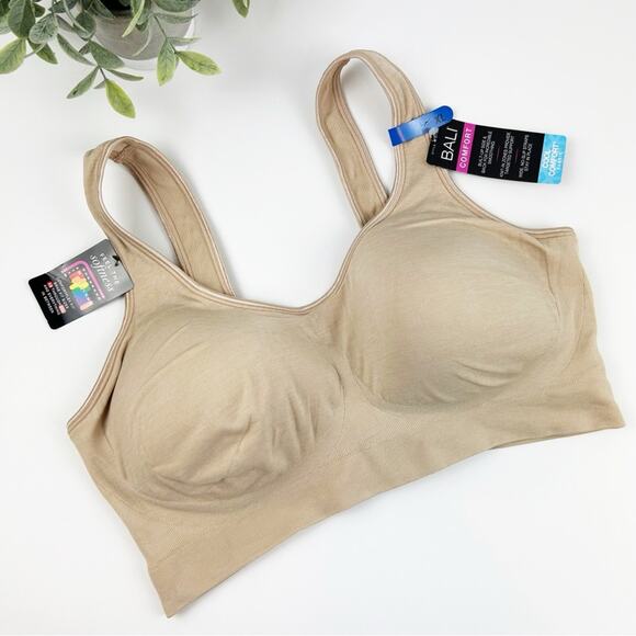 Bali Comfort Revolution Shaping Wireless Bra DF3488 Beige Size X-Large - Picture 1 of 6